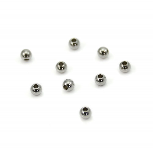 Perle boule 4mm en Acier Inox x 10pcs