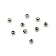 Perle boule 4mm en Acier Inox x 10pcs