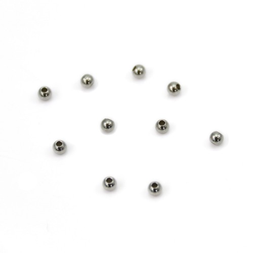 Perle boule 3mm en Acier Inox x 20 pcs