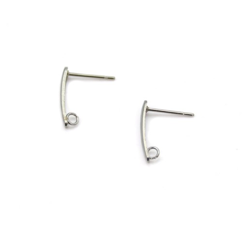 Crochet d'oreilles anneau ouvert en Acier Inox 15mm x 4pcs