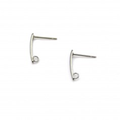 Crochet d'oreilles anneau ouvert en Acier Inox 15mm x 4pcs