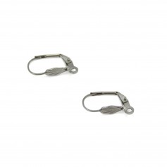 Dormeuse coquillage 10x18mm en Acier Inox x 4pcs