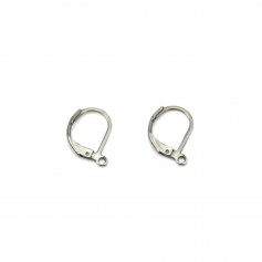 Dormeuse boucle d'oreille 10x16mm en Acier Inox x 4pcs
