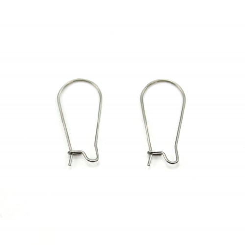 Dormeuse boucle d'oreille 12x25mm en Acier Inox x 10pcs