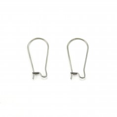 Dormeuse boucle d'oreille 12x25mm en Acier Inox x 10pcs