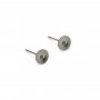 Clous d'oreilles disque 6mm en Acier Inox x 20pcs