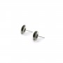 Clous d'oreilles pour cabochon 8mm en Acier Inox x 4pcs