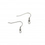 Crochet d'oreille à ressort à boule 20mm en Acier Inox x 20 pcs