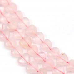 Quartz rose cœur 10mm x 39cm