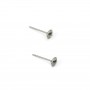 Clou d'oreille pour perle semi percée 3mm x 10pcs
