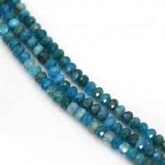 Apatite round faceted 3x4.5mm x 40cm