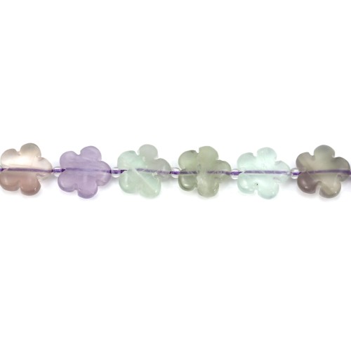 Fluorite en fleur 15mm  x 2 st