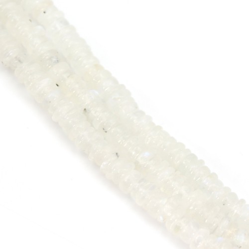 Gemstone moon disk heishi 4-5mm x 41cm