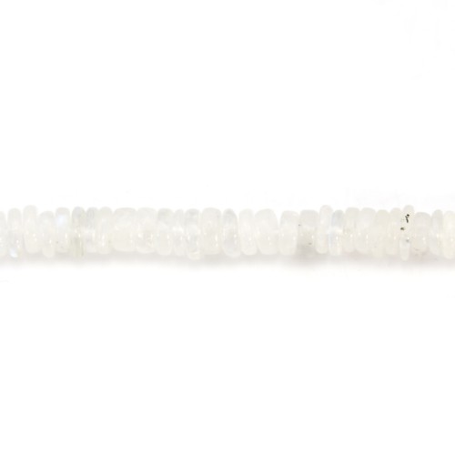 Gemstone moon disk heishi 4-5mm x 41cm