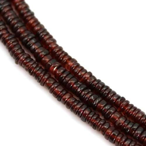 Grenat rondelle heishi 4-5mm x 41cm