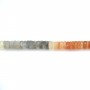 Gemstone multicolored faceted heishi moon roundel 7-8mm x 21cm