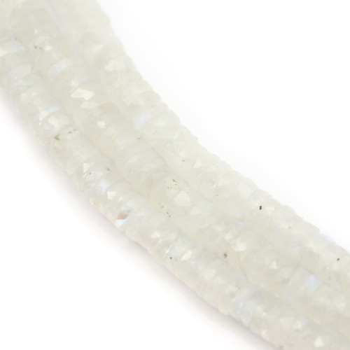 Gemstone faceted heishi moon roundel 6-7mm x 40cm