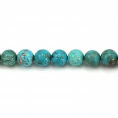 Round turquoise 13-14mm x 38cm