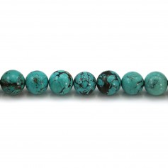 Round turquoise 16-17mm x 37cm