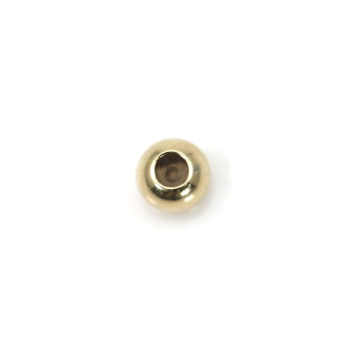 Perlina stopper 3 mm riempita d'oro x 2 pezzi