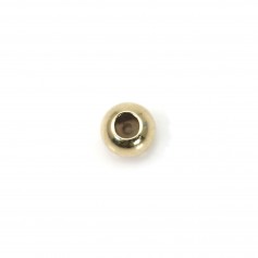 Cuenta de tope 3mm Gold Filled x 2pcs