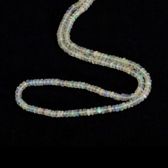 Ethiopian Opal roundel faceted 3.5-4mm