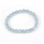 Bracelet Aigue-Marine rond 7-8mm x 1pc