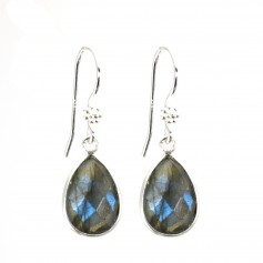 Orecchini, argento 925 Labradorite a goccia x 2 pezzi