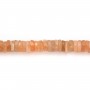Gemstone orange moon roundel faceted heishi 6-7mm x 42cm