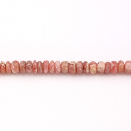 Rhodochrosite in the shape of roundel, measuring 3 * 6mm, x 40cm
