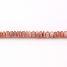 Rhodochrosite en forme de rondelle, mesurant 3x6mm x 40cm