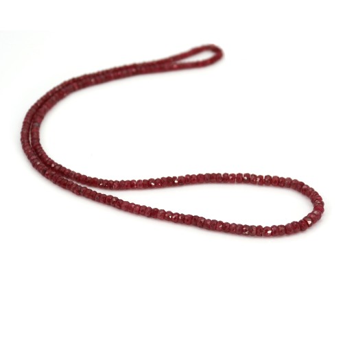 Rubis traité Rondelle Facetté dégradé 2x3-3x5mm