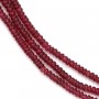 Rubis traité rondelle dégradé 2x3-3x5mm x 54cm
