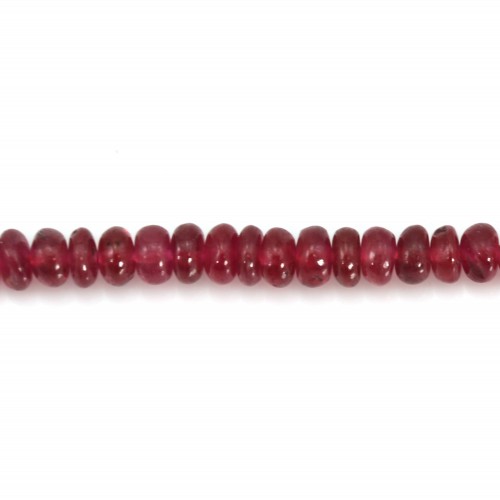 Rubis traité rondelle dégradé 2x3-3x5mm x 54cm