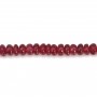 Rubis traité rondelle dégradé 2x3-3x5mm x 54cm