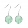 Boucles d'oreilles : fluorite & argent 925 12mm x 2pcs 