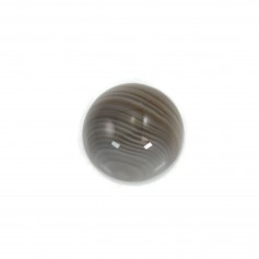 Cabochon d'agate du boswana, de forme ronde, 4mm x 4pcs
