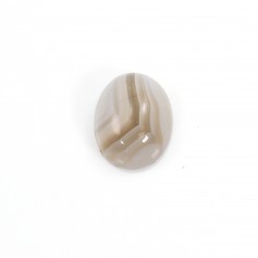 Cabochon agate du boswana, de forme ovale, 8x10mm x 4pcs