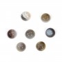 Cabochon agate du boswana, de forme ronde, 10mm x 4pcs