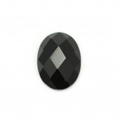 Cabochon onyx ovale facette 12x16mm x 1pc