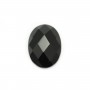 Cabochon onyx oval facette 12x16mm x 1pc