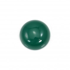 Cabochon agate vert ronde 16mm x 1pc