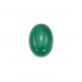 Cabochon agate vert ovale 12x16mm x 1pc