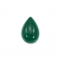 Cabochon agate vert goutte 6x9mm x 4pcs