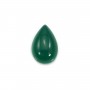 Cabochon agate vert goutte 6x9mm x 4pcs