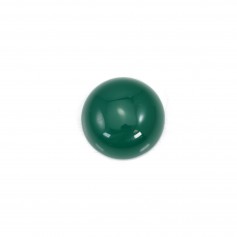 Cabochon agate vert ronde 12mm x 2pcs