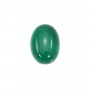 Cabochon agate vert ovale 18x25mm x 1pc