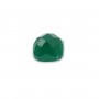 Cabochon agate vert carré facette 6mm x 1pc