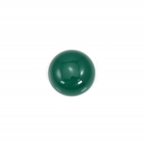 Cabochon green agate round 10mm x 2pcs