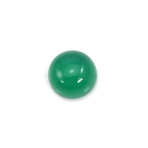Grüner Achat Cabochon rund 6mm x 4pcs